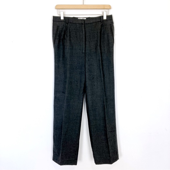 Vintage Pants - Vintage high waisted grey wool trousers mom pants petite cropped